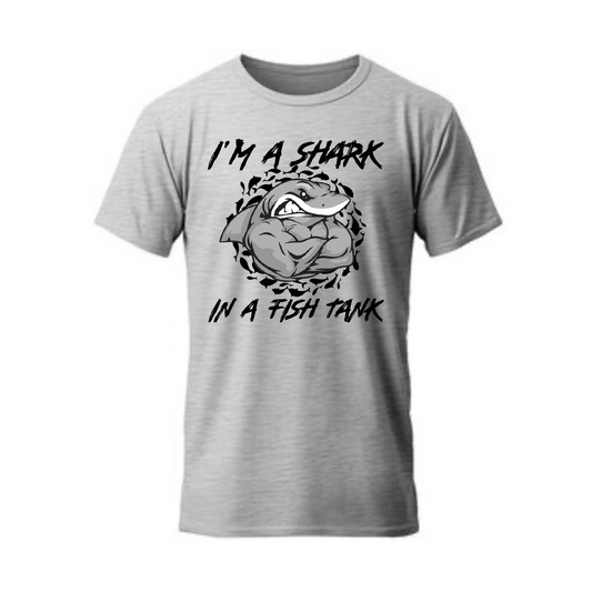 Sharky “I’m a Shark in a Fish Tank” Everyday Cotton Tee (Unisex)
