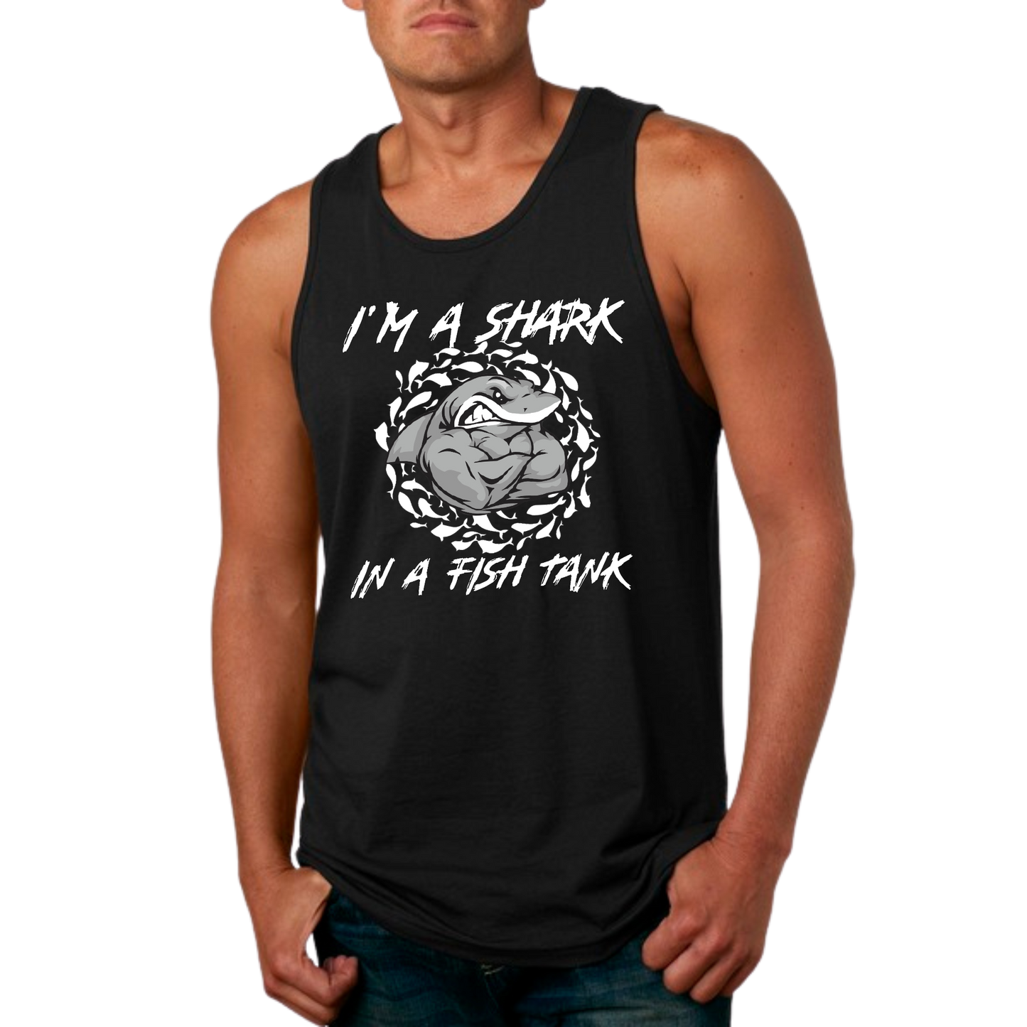Sharky “I’m a Shark in a Fish Tank” Men's Tank