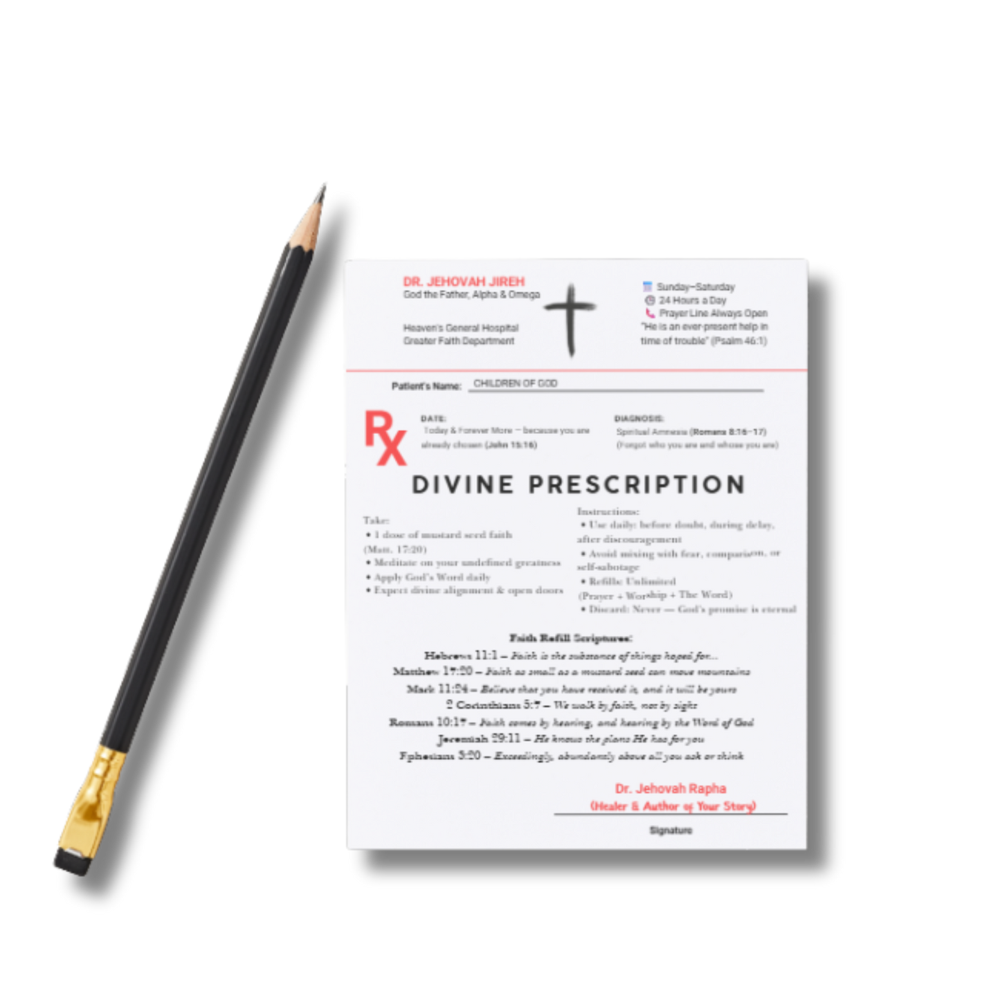 Faith Prescription Magnet – 5x7