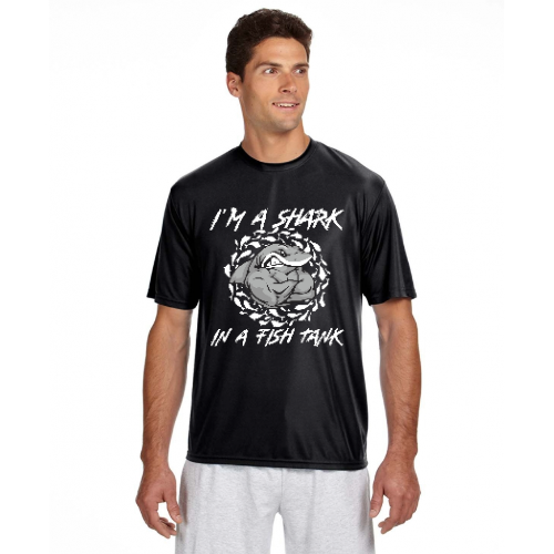 Sharky “I’m a Shark in a Fish Tank” Unisex Dri-Fit Performance Tee