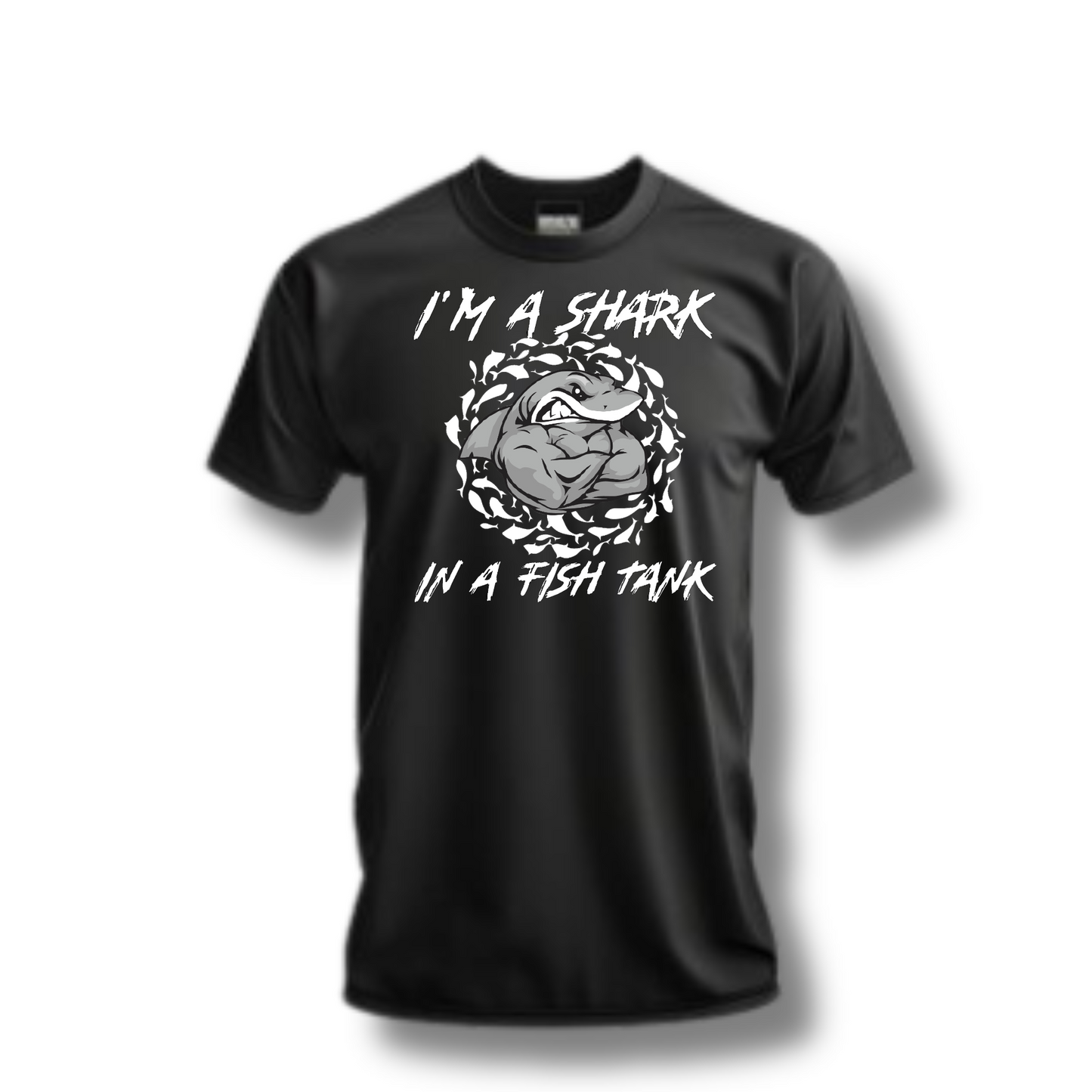 Sharky “I’m a Shark in a Fish Tank” Everyday Cotton Tee (Unisex)
